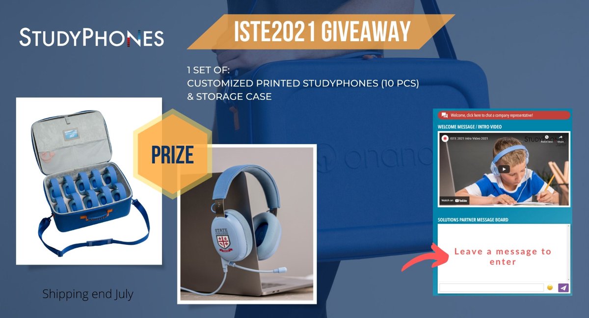 BuddyPhones's tweet photo. Hi guys,
StudyPhones by @onanoff is participating in ISTE201. Make you way to their website https://t.co/c5VvKBqtjl and take a look their profile.
You can enter a giveaway where the prize is 10 customisable StudyPhones along with a storage case.😃
#ISTELive #onanoff #headphones https://t.co/8mg8VcMRA9