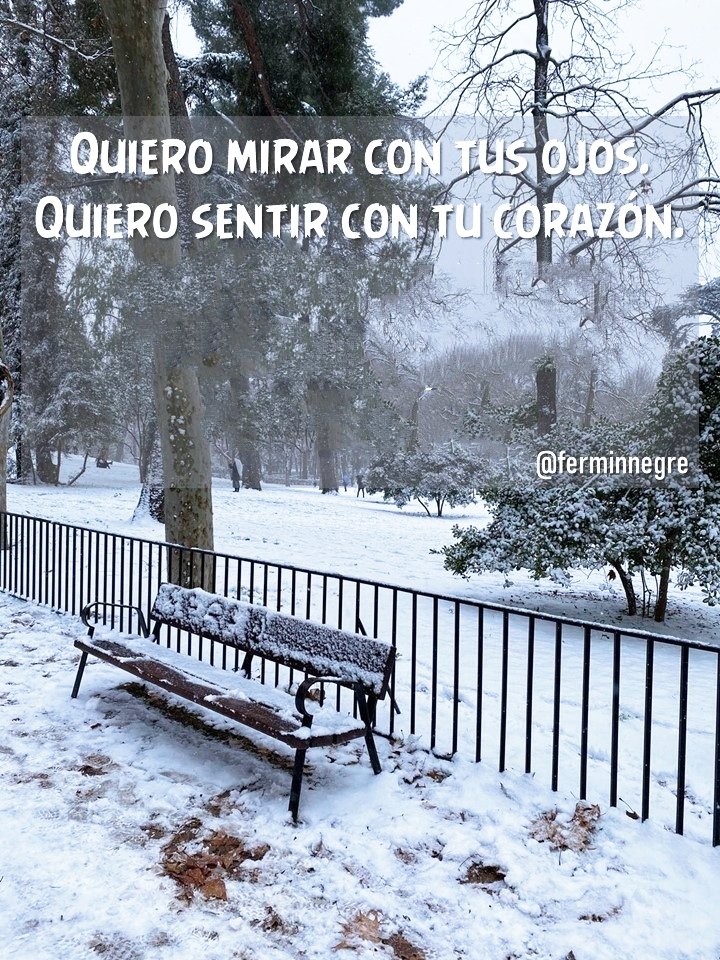 Un deseo para la semana que comienza:
         Mirar, 
             sentir, 
                   vivir
                      como tú...