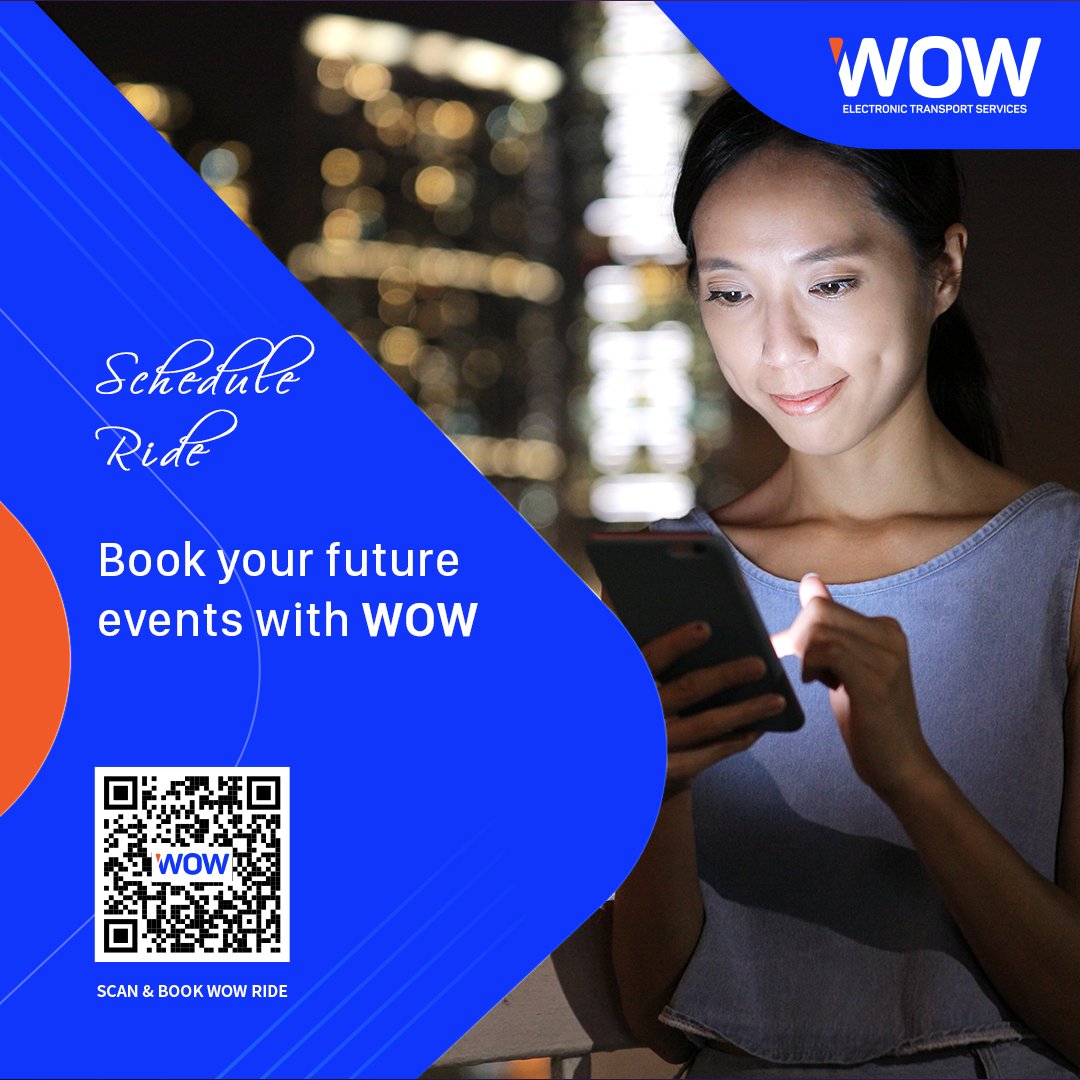 wow_limited's tweet photo. Schedule Ride

Want to book your ride in advance? WOW Ride provides an excellent feature of schedule rides in advance for your future plannings. Plan your trip 2 months earlier with WOW Ride. You will get notify 15-20 minutes before the starting time of your scheduled ride. #WOW https://t.co/051PjsJ6aO