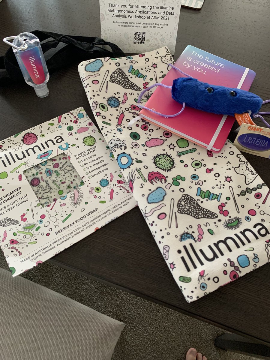 RhysTWhite's tweet image. Thank you @illumina for these awesome gifts from the #metagenomics workshop at @AUSSOCMIC’s #2021ASM 🧫 Listeria monocytogenes is my first @GIANTmicrobes 🦠 remember, to help prevent Listeria: CLEAN | SEPARATE | COOK | CHILL 🥬🧀🥚🥩🌭🥛