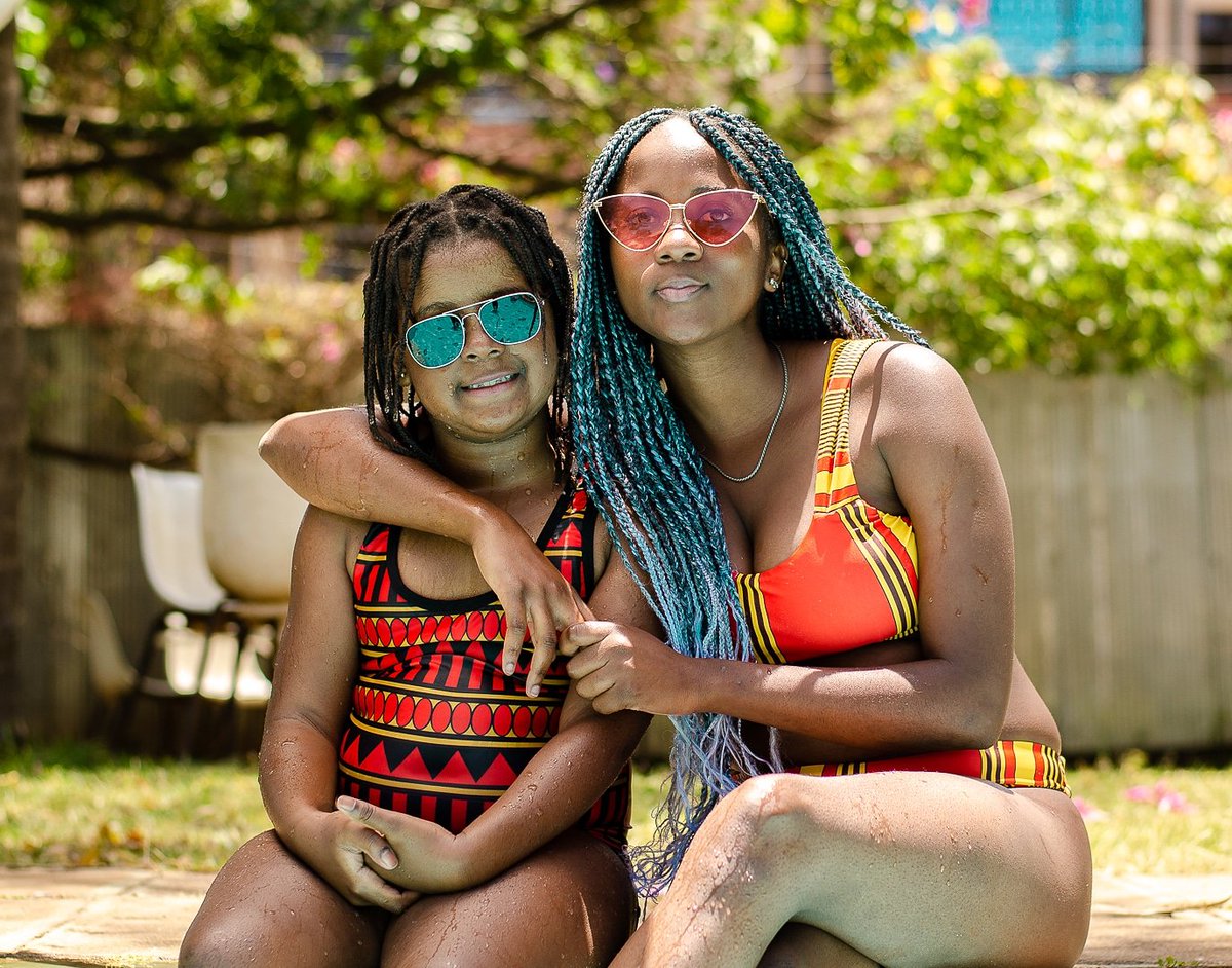 Prepare for swim time with your mini me. Mix and match your swimwear with your little squad this season 🤩 #swimming #blackswimmers #swimmingcostume #kidsswimwear #africanprint #Africa