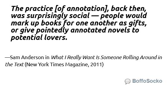 ChrisAldrich's tweet photo. Annotation demonstrates proof of work. It's part of the reason that social annotation using #EdTech tools like @Hypothes_is is worthwhile. Students indicate (via social signaling) that they've read & actively engaged w/ material. #IAnno21 #MarginalSyllabus https://t.co/nYErXYSlix https://t.co/9kbLlAJ6nM