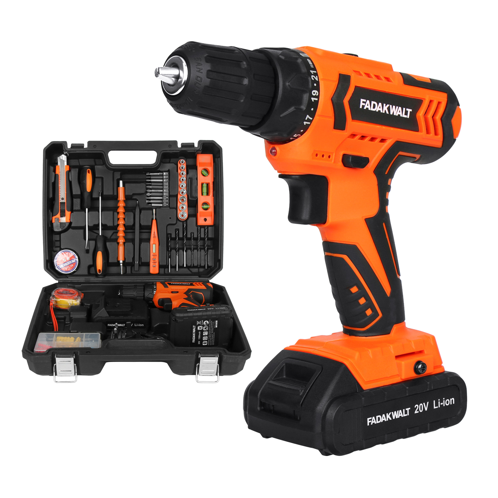 BLACK+DECKER 20V MAX Cordless Drill / Driver with 30-Piece Accessories Tool  -New