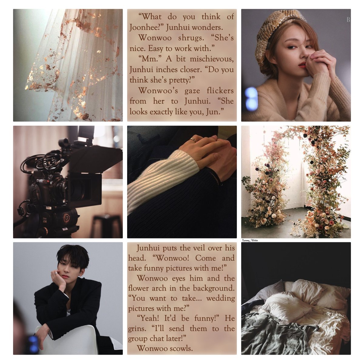 Swanny_Writer's tweet photo. New WonHui Fic: Picture Perfect
svt meet the actress set to be the love interest in their next mv. she is a junnie look-alike

(a more detailed and fleshed out version of the fic i posted on here last month)

https://t.co/vFgF9C0CVg https://t.co/mUP20aEeLS