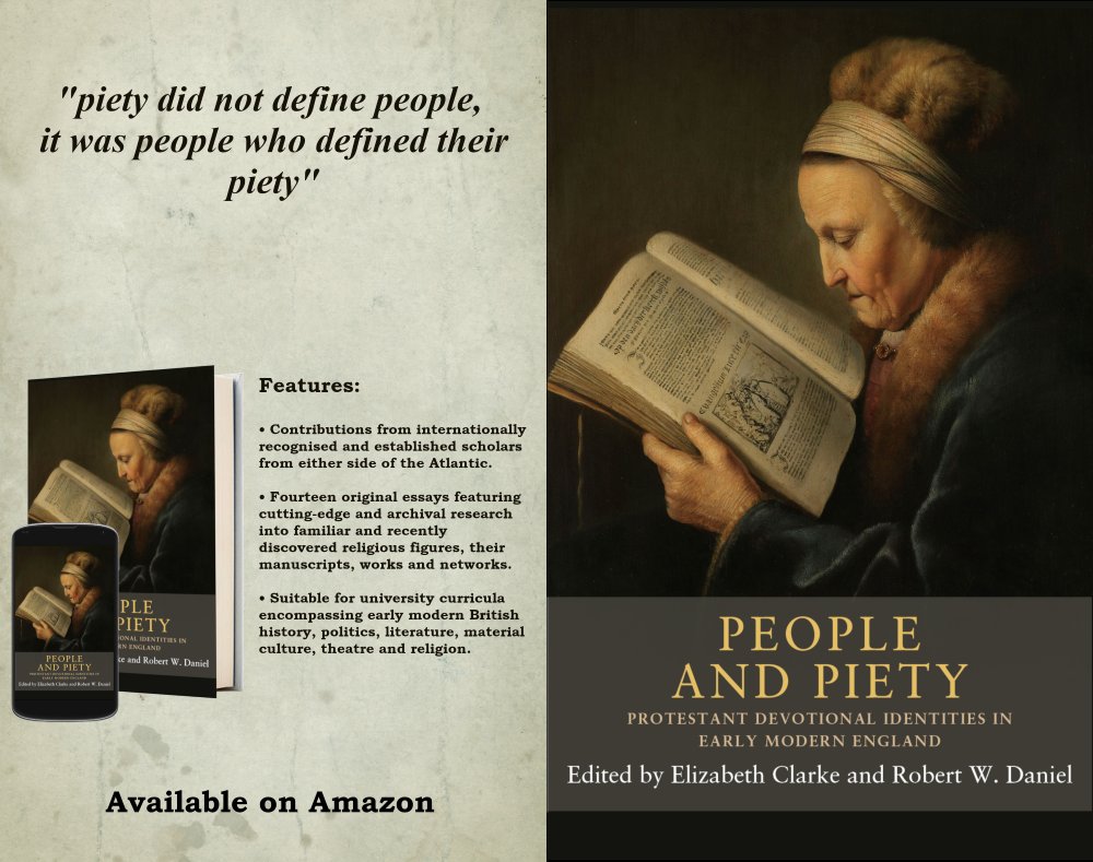 BunyanSociety's tweet photo. Thrilled by this wonderful recent review by R. C. Richardson of my co-edited volume 'People &amp; Piety' published by @ManchesterUP. Well chuffed! https://t.co/4Nj0DLgICb  

Available at: https://t.co/gabpGy77FN https://t.co/j7HPeyo2DF