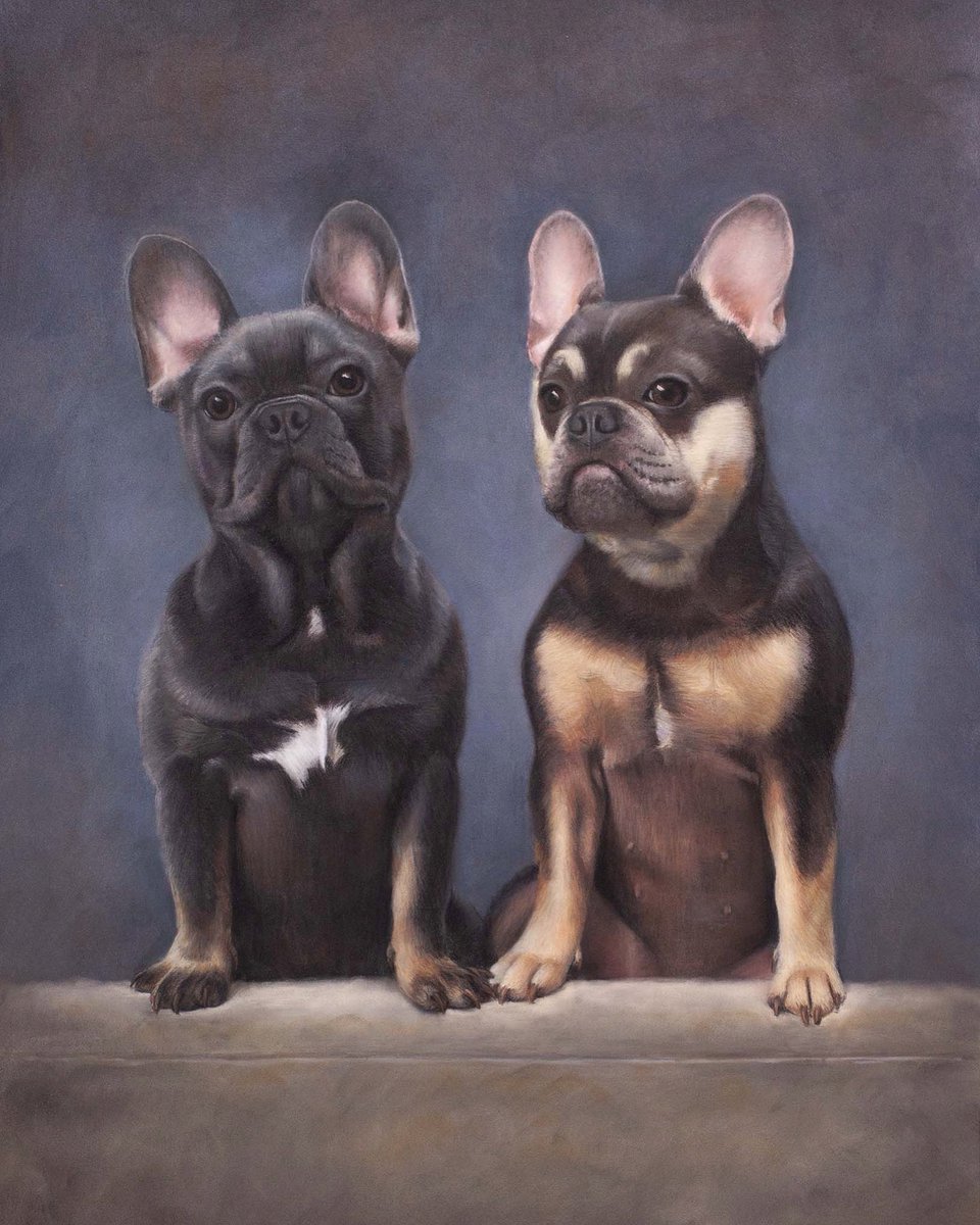 A little different for me, enjoyed capturing the character of these gorgeous two, for an existing client! 😍

Commission, pastel on pastelmat, 22' x16'
Commission enquiries welcome, message for more info
#dogcommission #artcollector #tinaspratt #artist #doglover #FrenchBulldog