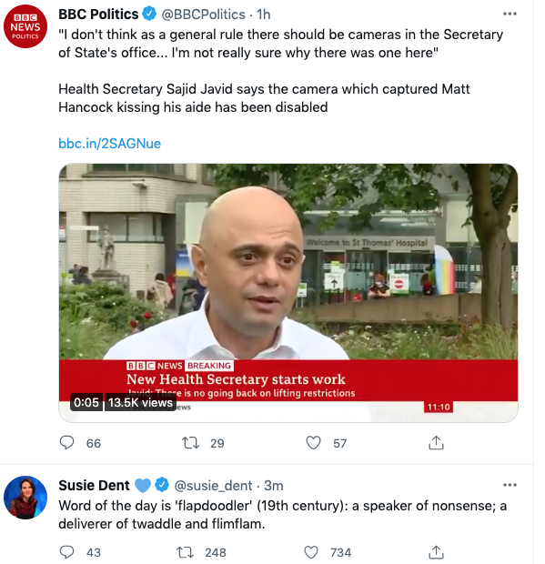 Are the twitter gods trying to tell us something with this serendipitous placing of <a href="/susie_dent/">Susie Dent</a> word of the day.