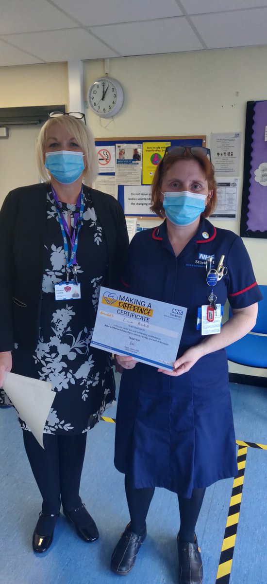 Congratulations to Louise Birchall team leader Cheadle Hume and Bramhall District Nurses on receiving her making a difference  award  for going the extra mile for patients in her care.