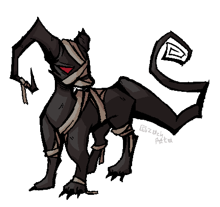 KILLCH0PDELUXE's tweet photo. @edmundmcmillen not sure if this one counts but its the adversary + houndoom! i cant draw dogs.. #bindingofpokemon https://t.co/3agxVq1GEw