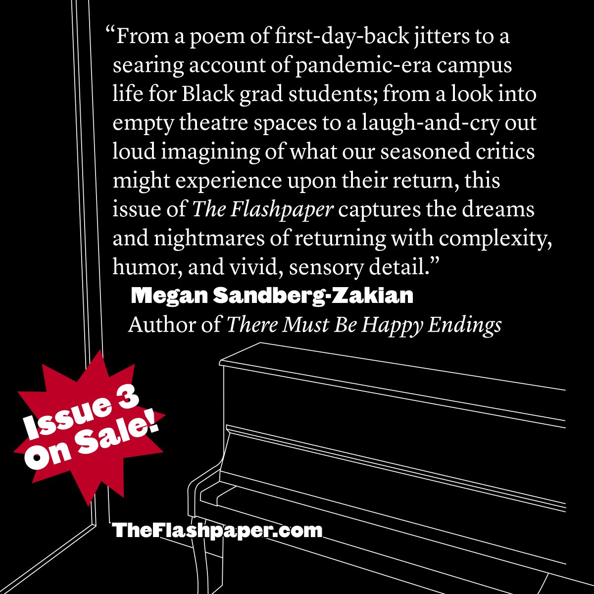 TheFlashpaper's tweet photo. Did you hear what bestselling author and outstanding director @MeganS_Z said about Issue 3 The Flashpaper?

Find out what she's talking about and support great artists. Get your copy at https://t.co/JIATrqvOeF! https://t.co/8DmxEzNzlo