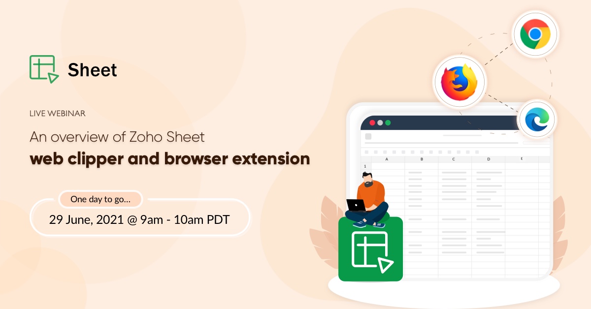 Zoho Sheet on Twitter "Join our live webinar tomorrow and get an