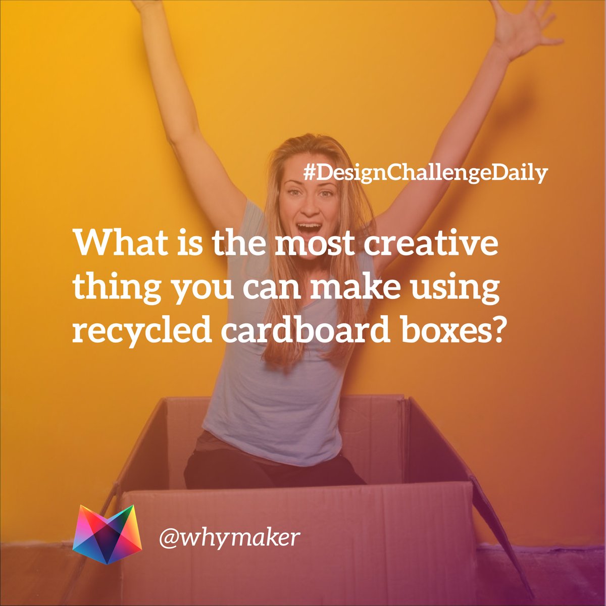 WhyMaker's tweet photo. What is the most creative thing you can make using recycled cardboard boxes? Get yours here: https://t.co/8Mub2n63Fj
#designchallengedaily #makerspacenyc #makerspaceforkids #kidsneedstem #makerspace #stemeducation#stemactivities #stemteacher #stemchallenge #whymaker https://t.co/ALTuHMudqy