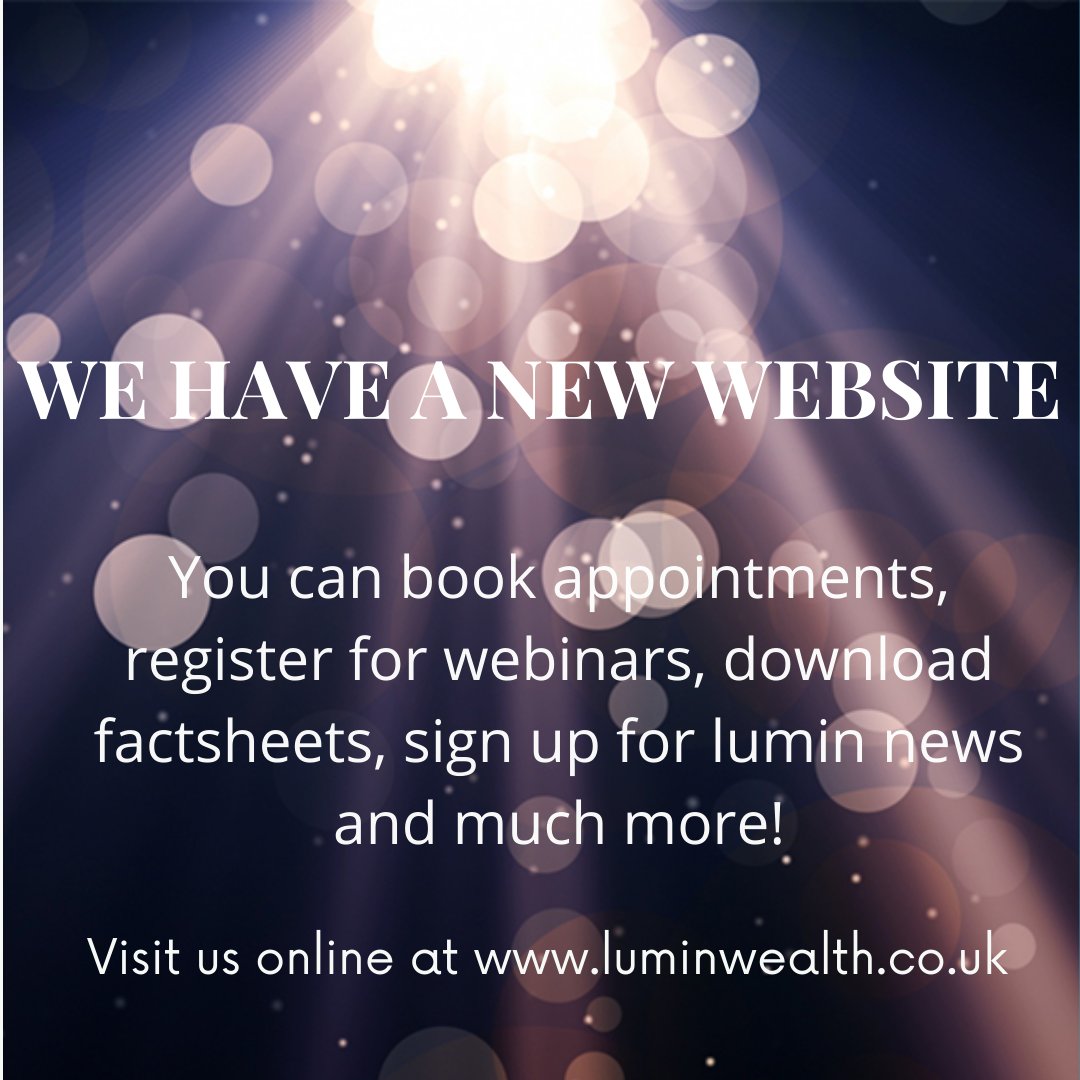 We are proud to announce the launch of our new website. Visit us on luminwealth.co.uk to see our new look. #financialadvice #financialplanning