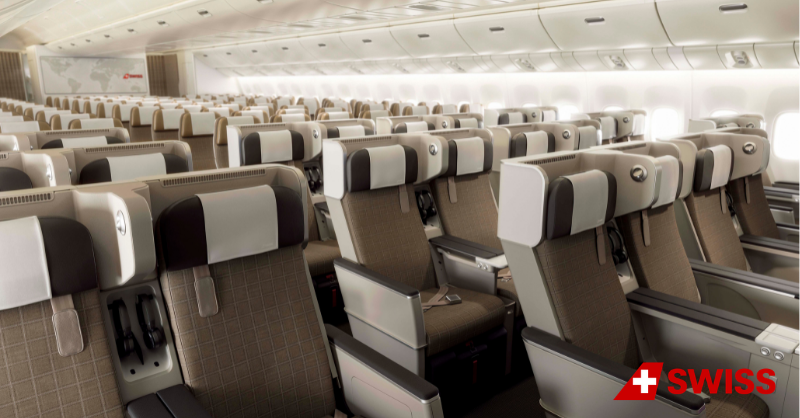 FlySWISS's tweet photo. SWISS today unveiled its new Premium Economy Class. With this, SWISS is meeting its customers’ growing demand for more privacy, comfort and individuality and is also further strengthening its premium positioning in the growing leisure travel segment. https://t.co/gBR8G6V5GK https://t.co/Zh8vRRaal4