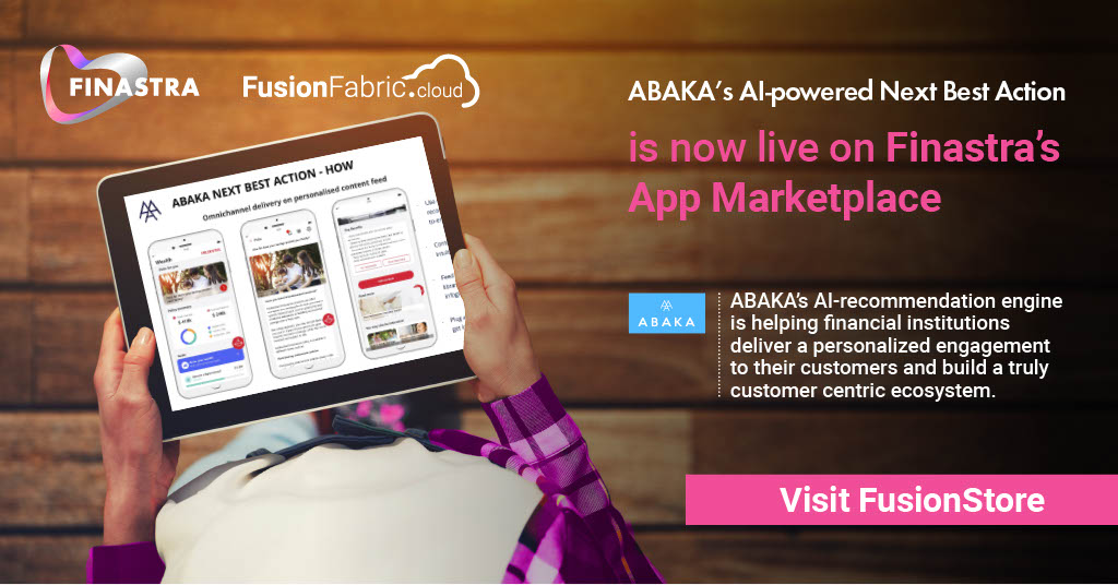 Our AI-Powered #nextbestaction solution is live on the <a href="/FinastraFS/">Finastra</a> marketplace! 

NBA enables financial institutions to deliver hyper-personalized digital experiences to their customers

See it for yourself➡️ ow.ly/ITMa50FdfDq 

#FusionStore #FusionFabricCloud