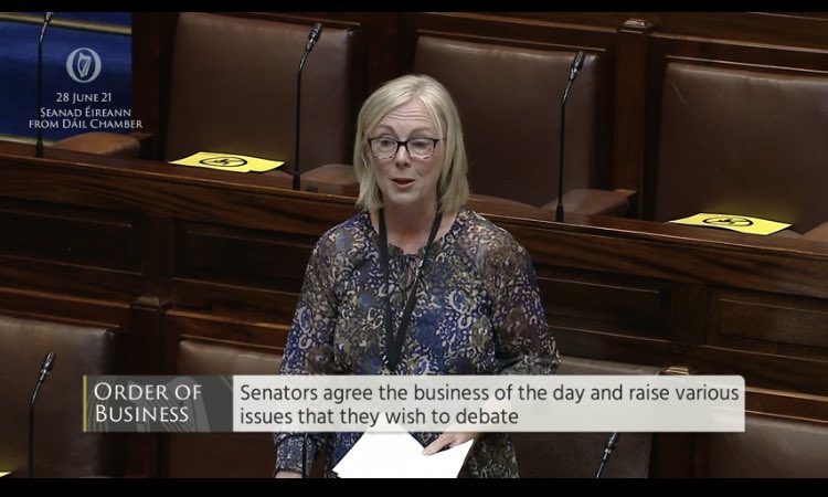 TommyMeskill's tweet photo. Leader of the Seanad @ReginaDo calls on NPHET to “go back to being the advisors to our Cabinet” rather than “giving personal opinions on the airwaves every single day because it is literally driving people insane” @rtenews https://t.co/MtMOOcztsi