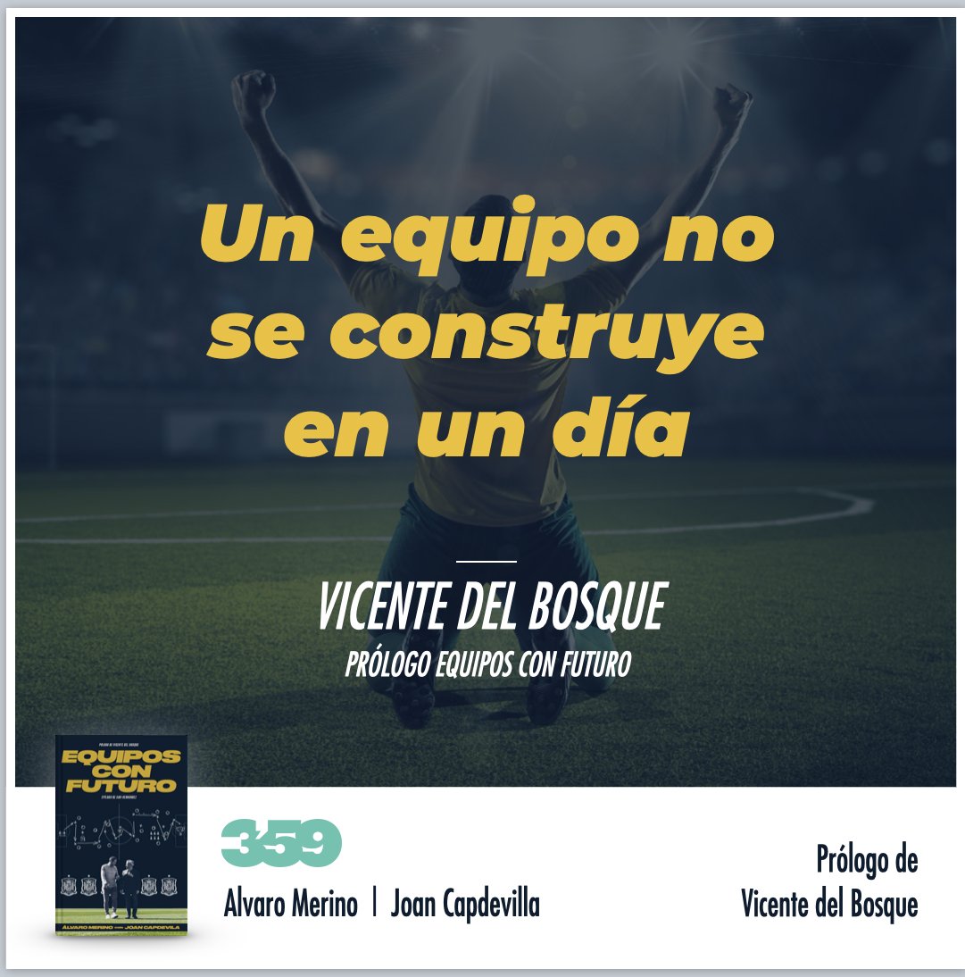 La construcción de un equipo es un proceso donde intervienen multitud de factores, ¿quieres saber cuales guiaron a nuestra <a href="/SeFutbol/">Selección Española Masculina de Fútbol</a> ⚽️? Todas las claves en #equiposconfuturo
🛒 359.es y Amazon.es
<a href="/capde11/">Joan Capdevila</a> <a href="/359formacion/">359</a> 
#LibrosRecomendados