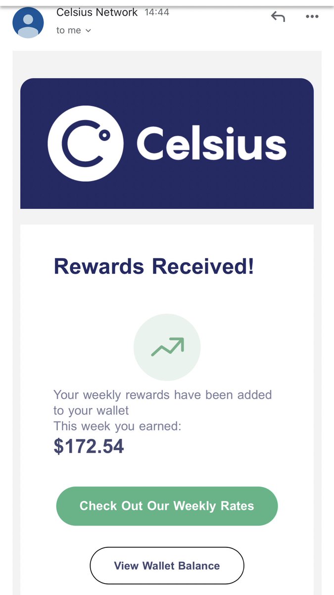 MeowMoneyYT's tweet photo. Another week, another $CEL @CelsiusNetwork  interest payment! I love it. #unbankYourself https://t.co/jJG8Nf3CJO