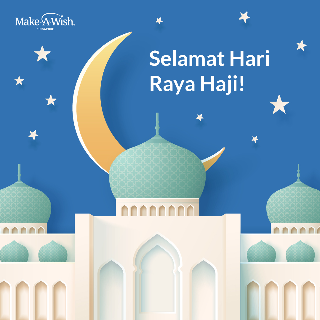 MakeAWishSG's tweet photo. Selamat Hari Raya Haji to our Muslim friends and families!
Hari Raya Haji is about compassion, sharing wealth and remembering blessings. We wish you and your loved ones health and happiness on this meaningful day.
#MAWSG #HariRayaHaji https://t.co/2wn0E7MXXg