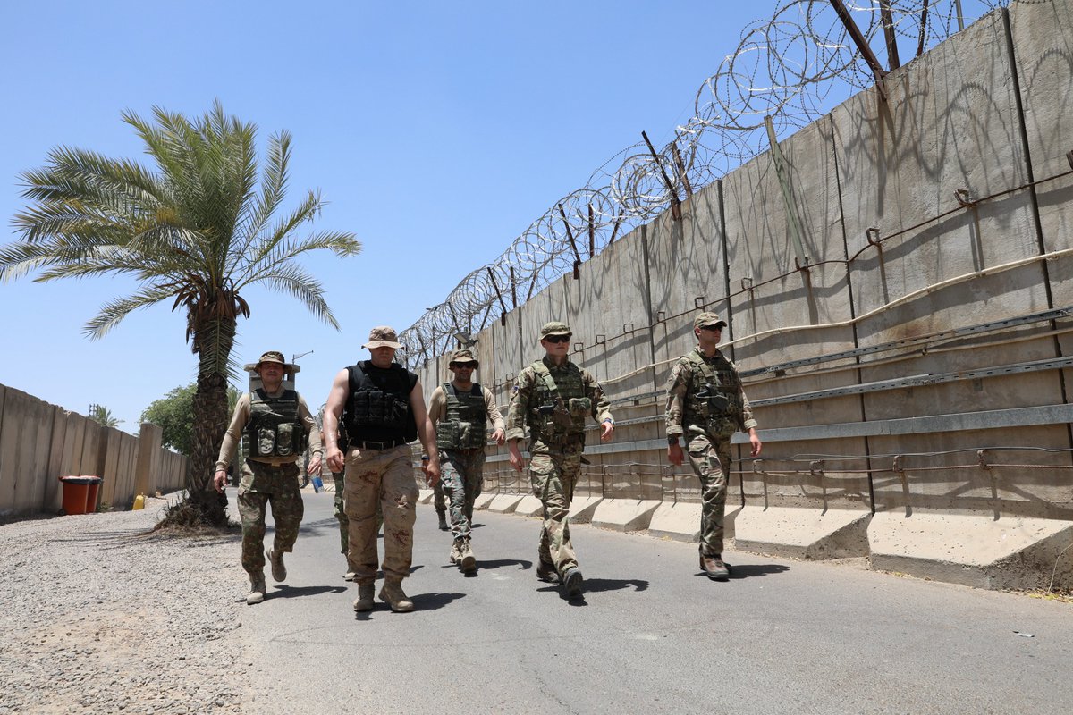 Sappers deployed on Op SHADER completed a 24 hour walk for <a href="/CombatStress/">Combat Stress</a> 

In full body armour, they walked 71 miles while Iraqi summertime temperatures climbed past 40°C. 🌡️ All to start a conversation about men’s #MentalHealth.

Learn more and donate 👉 ow.ly/GWmD50Fiv0i