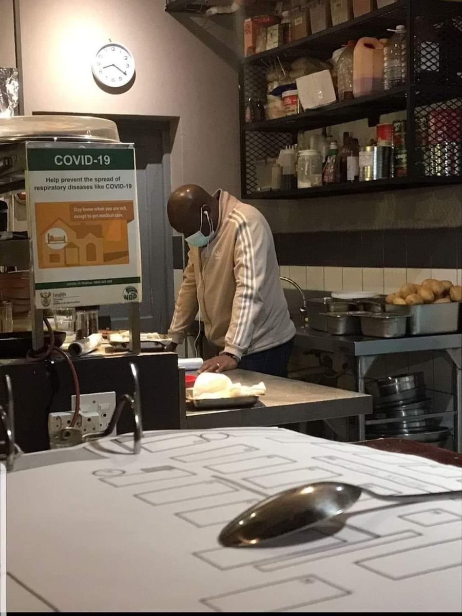 Heartbreaking picture. A waiter at 20:20 last night learning that he won’t have an income for the next 2 weeks.
