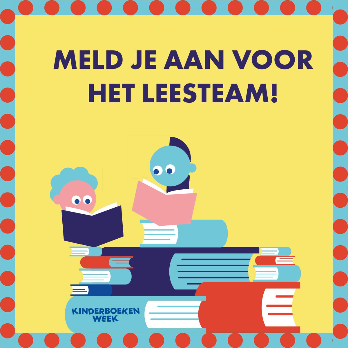KBweek's tweet photo. ALLE LEZERS OPGELET!
Ben jij 6, 7, 8, 9, 10, 11 of 12 jaar oud en zit je op de basisschool? En hou je ervan om over boeken te praten? Meld je dan voor 12 juli aan voor het leukste team van Nederland: Het Kinderboekenweek Leesteam!

Meer informatie via https://t.co/BdI5zXZkCv https://t.co/e4CR0957gQ