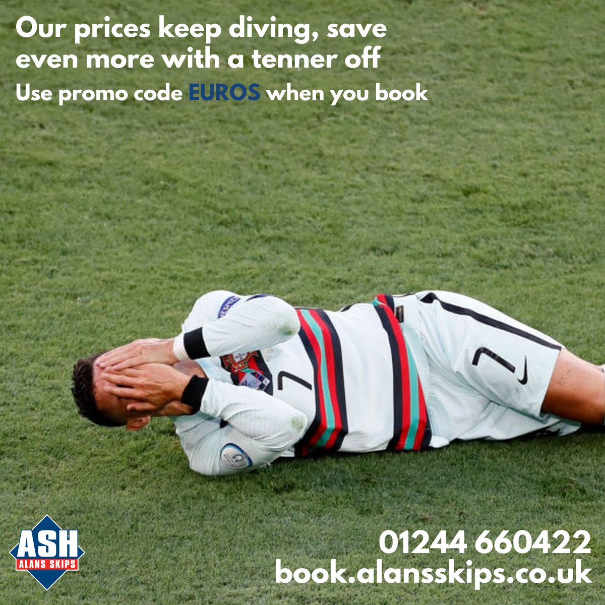 Alan's Skip Hire - Your Local No.1 #skiphire (@alansskiphire) on Twitter photo Prices at <a href="/AlansSkipHire/">Alan's Skip Hire - Your Local No.1 #skiphire</a> just keep diving, and you can knock them down even more (and even easier) with our special #EURO2020 offer!
Save £10 with promo code EUROS when you book any size skip
book.alansskips.co.uk | 01244 660422
#Ronaldo #Euros #BELPOR Prices at <a href="/AlansSkipHire/">Alan's Skip Hire - Your Local No.1 #skiphire</a> just keep diving, and you can knock them down even more (and even easier) with our special #EURO2020 offer!
Save £10 with promo code EUROS when you book any size skip
book.alansskips.co.uk | 01244 660422
#Ronaldo #Euros #BELPOR