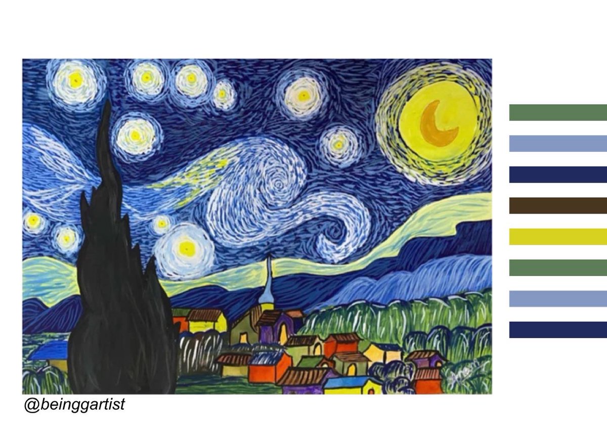 beinggartist's tweet photo. ✨“I know nothing with any certainty, but the sight of the stars makes me dream.”✨
– Van Gogh
.
.
#artistsoninstagram #paintingoftheday  #beinggartist #artofinstagram  #beingartist #artsbyanamk #artistsontwitter #starrynight #starrynightpainting #vangoghart #vangoghvincent https://t.co/6Vc9LgKCWM