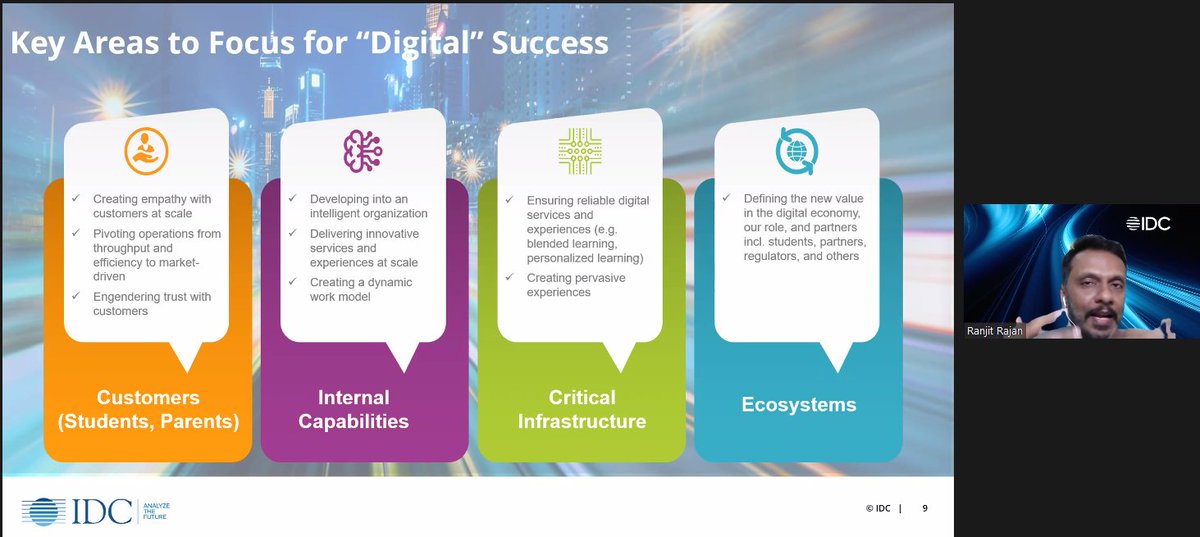 IDCMEA's tweet photo. Looking for #digitalsuccess, follow this important guidance! #customerfocus #internalcapabilities #criticalinfrastructure #ecosystems shares Ranjit Rajan @ranjitrajan1 , Vice President, Research (META), IDC at the @IDC & @citrix Roundtable #digitalevent https://t.co/XUXmFQ4gLR