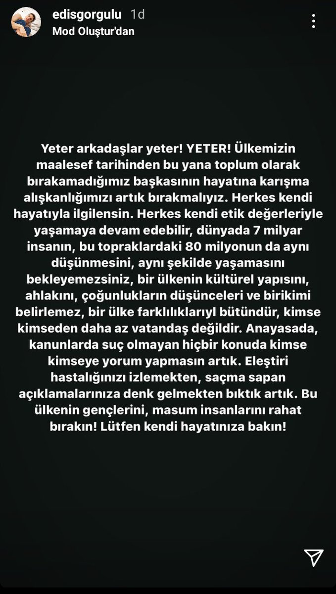 EdisJournal's tweet photo. Kimse kimseni hayatına karışamaz 🏳️‍🌈🏳️‍🌈🏳️‍🌈 https://t.co/ODYOwHW4qi