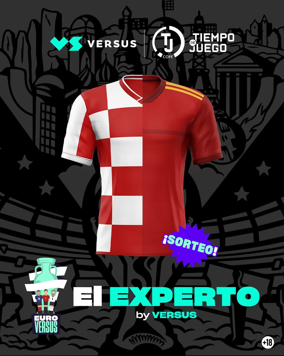 VERSUSapuestas's tweet photo. 🎙️ ¡Buscamos un nuevo #𝗘𝘅𝗽𝗲𝗿𝘁𝗼𝗕𝘆𝗩𝗘𝗥𝗦𝗨𝗦 para participar en la previa del #CroaciaEspaña en 
@tjcope!

☑️ Síguenos + RT 🔁
✍️ Comenta el resultado del #CRO - #ESP 
👤 Menciona un colega

🎁 ¡Podrás ganar nuestra cami #VERSUSxNike!
⌚️ Participa hasta las 18:00 https://t.co/LIjP4xPIT0