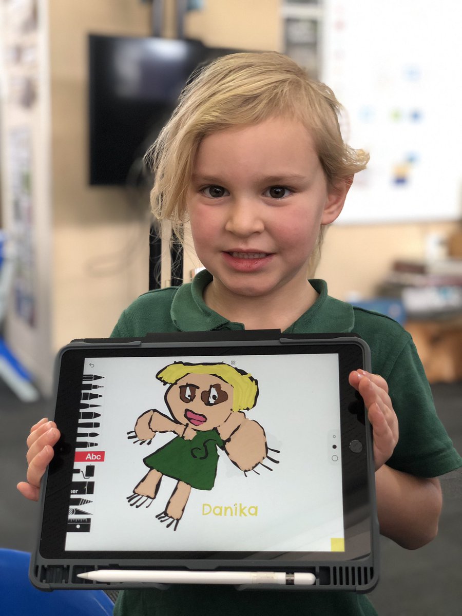 C_Gardnerd's tweet photo. Kā mihi nui ki a koe @MTogiaso for letting us borrow your iPads and Apple pencils! 💚 We loved all being able to use a pencil to add greater detail to our self portraits. Wait and see what we do with them next! #bromleyschoolnz #TamaiCoL https://t.co/eat7GP3rJ0
