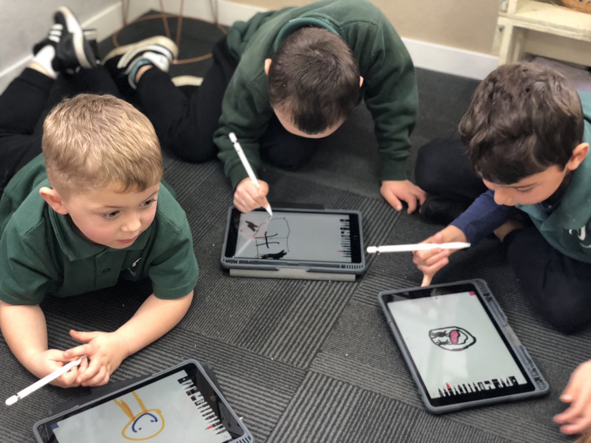 C_Gardnerd's tweet photo. Kā mihi nui ki a koe @MTogiaso for letting us borrow your iPads and Apple pencils! 💚 We loved all being able to use a pencil to add greater detail to our self portraits. Wait and see what we do with them next! #bromleyschoolnz #TamaiCoL https://t.co/eat7GP3rJ0