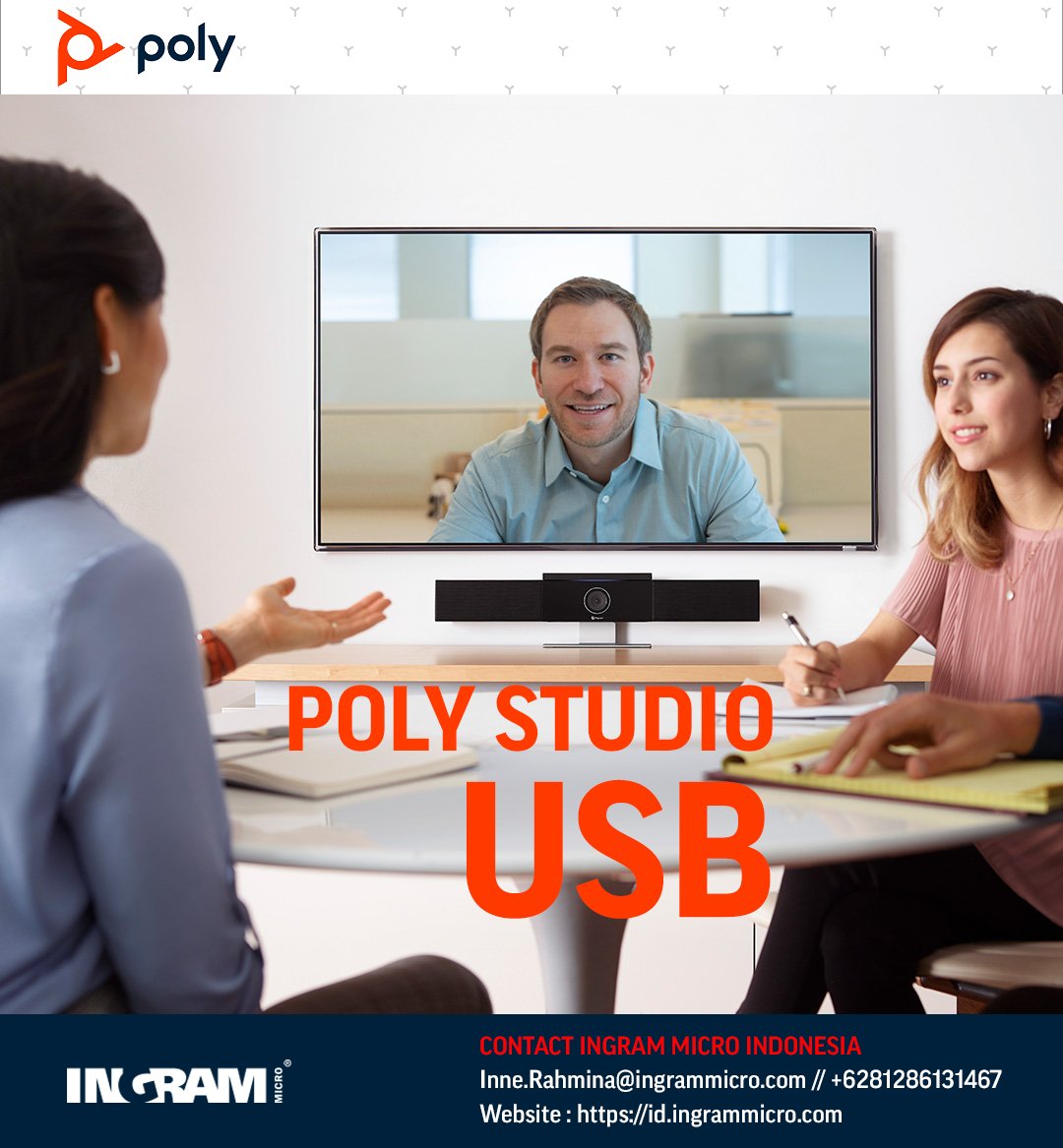 IngramMicroID's tweet image. The #PolyStudio family video bars delivers production-quality camera framing so it&apos;s as though everyone is right there in the room.

#Poly #PolyStudioUSB #IngramMicroID