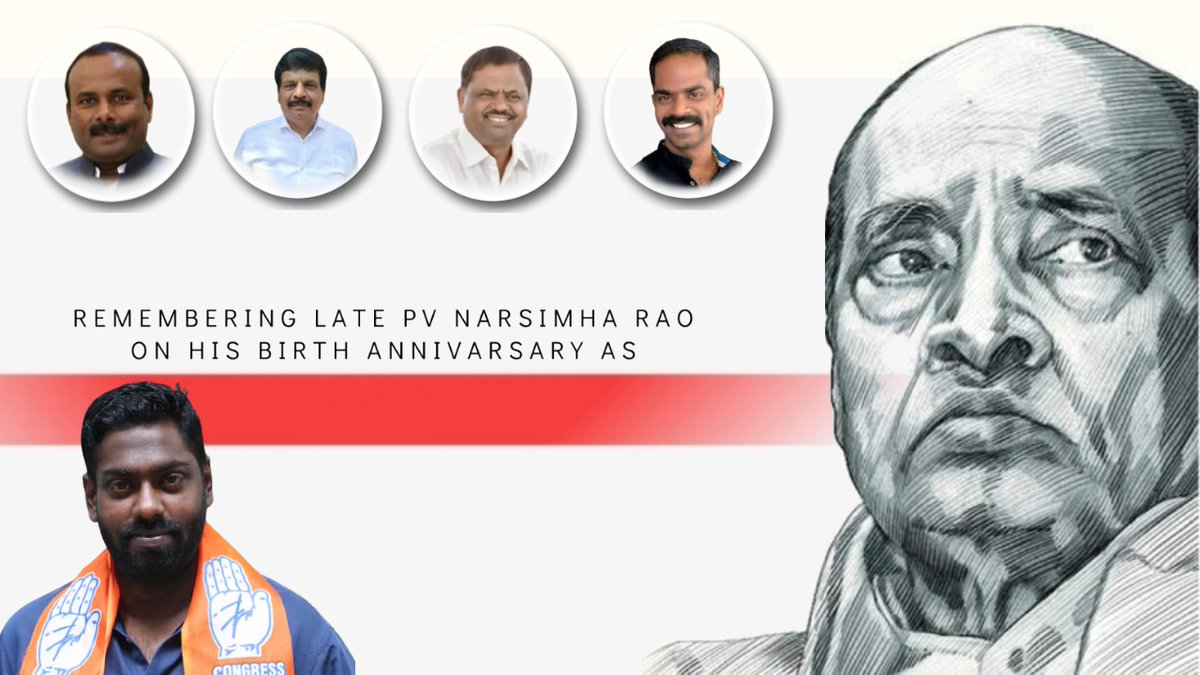 DannyIssac2's tweet photo. Remembering #PVNarasimhaRao, former Prime Minister and senior Congress leader, who was the forerunner of economic reforms in the country. Heartfelt tributes to the inspiring leader on his birth anniversary. 
@SampathRajR @Aslam_khader https://t.co/gsQNW5knwq
