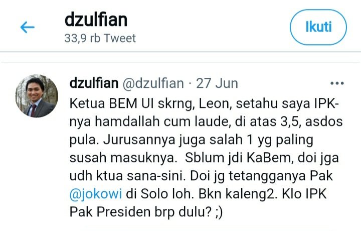EenEnik's tweet photo. Nyombongin IPK?

Sy alumni UI
IPK sy 3,88

Tp sy cuma ibu rmh tangga dasteran sandal jepitan tukang ngulek sambel 😂🙈

Dan sy bahagia bs mengantarkan anak² asuh sy sekolah &amp; kuliah sampe lulus jd sarjana

Yg penting bkn IPK nya
Tp bgmn hidup bs bermanfaat https://t.co/JjhYuB6Xmi