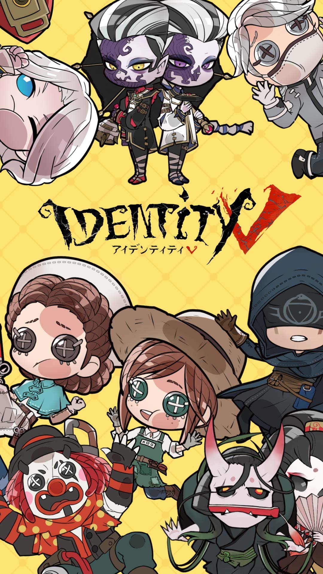 公式 Identityv 第五人格 画面にぶつかる皆の様子を 壁紙にしてみたの 激写された物を盗ん ケホ コホッ 良かったらご使用下さいなの ん どうしたの 単独で映っている壁紙とかも欲しい 誰のが良いのか教えるの もう一回潜入してくるの