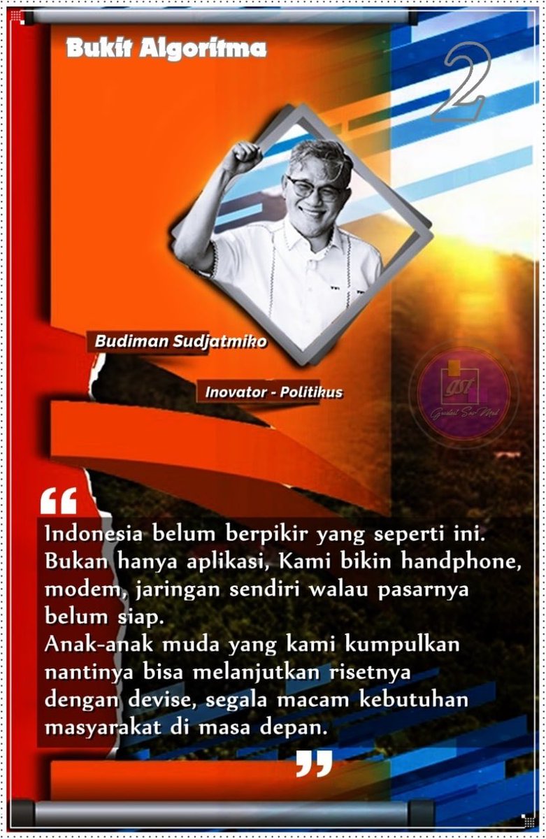 Sebab Online itu bukan hanya saat seseorang bisa main medsos atau belanja di suatu platform digital, tapi berpikir utk menciptakan Dan mengembangkan suatu teknologi yg baru bukan sekedar menjadi Pengguna produk digital atau aplikasi buatan Negara lain.

#BukitAlgoritma