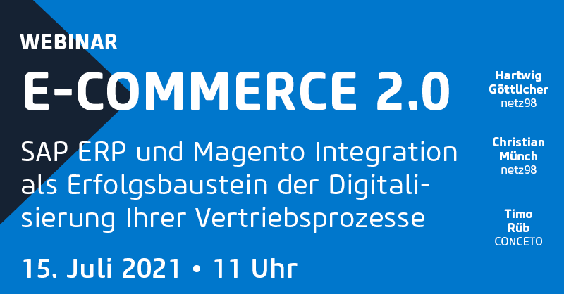 netz98's tweet photo. #Webinar: Ein Erfolgsbaustein für die #Digitalisierung ist eine Integration von SAP ERP im Zusammenspiel mit Magento. Auf was kommt es an? Und wie gestaltet sich die Integration? Unsere Experten haben Antworten.

Jetzt kostenlos anmelden: https://t.co/KptXzKaEwU https://t.co/YI6QhuOFEV