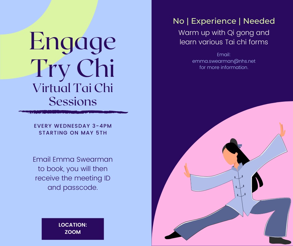 If you are a student, university staff <a href="/UniofNottingham/">Uni of Nottingham #WeAreUoN</a>  or a patient at @UNHS_Cripps and would like to try some free online Tai Chi sessions please email emma.swearman@nhs.net. Sessions every Wednesday at 3pm. So get involved