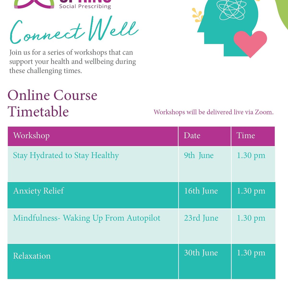 SPRINGSocialPre's tweet photo. Time to relax..Join our relaxation session on Wednesday 30th June at 1.30pm. It's free and open to everyone over 18. Register at https://t.co/CbPYFYBaEy and we will send you the link. 😊🤗 #MondayMotivation #socialprescribing https://t.co/i6uwaXcylF