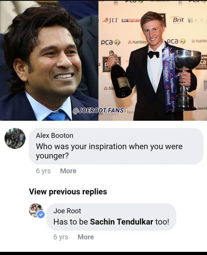 CricketPunsDot's tweet photo. When does the GOD of Cricket miss out?  @sachin_rt 

ik about Kane and Virat, they've idolized Sachin, no idea about @stevesmith49 and Joe 👇.

So I get it why there wasn't a Fab 4. This man himself made up the Fab 4 https://t.co/Bv71YG2UHU
