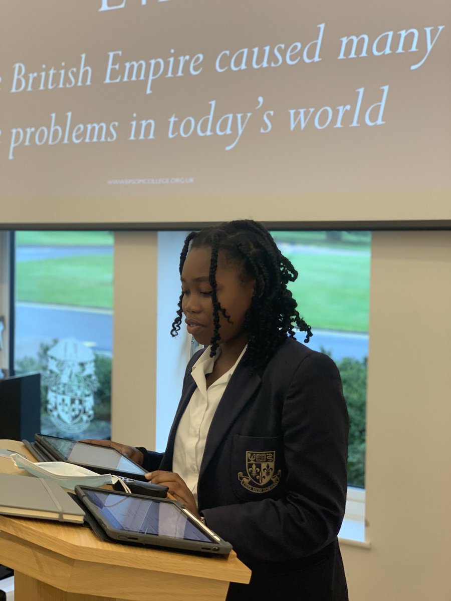 Superb speeches from Ariya (L4GH) and Samara (L4H) this morning in the finals of the Lower School Dodd public speaking competition. Ariya asked the audience to consider the human impact on animals and Samara discussed the lasting effects of the British Empire and the slave trade.