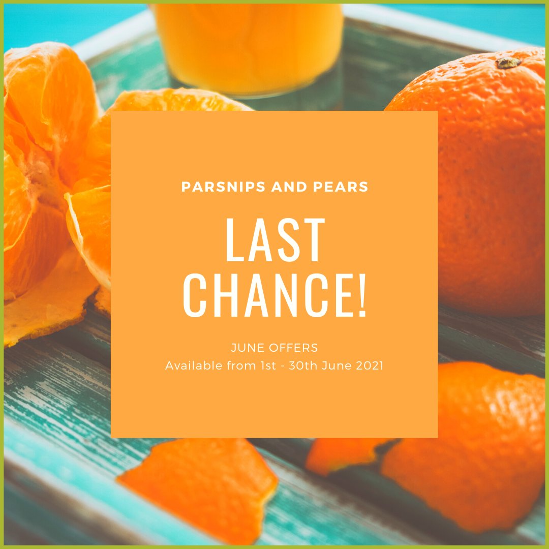 Last chance to take advantage of our great June offers!

Offers end Wednesday 30th June.

Get your orders in now!

#freshfruitandveg #farmtofork #farmfresh #fooddelivery #shopindependent #buyonline #parsnipsandpears