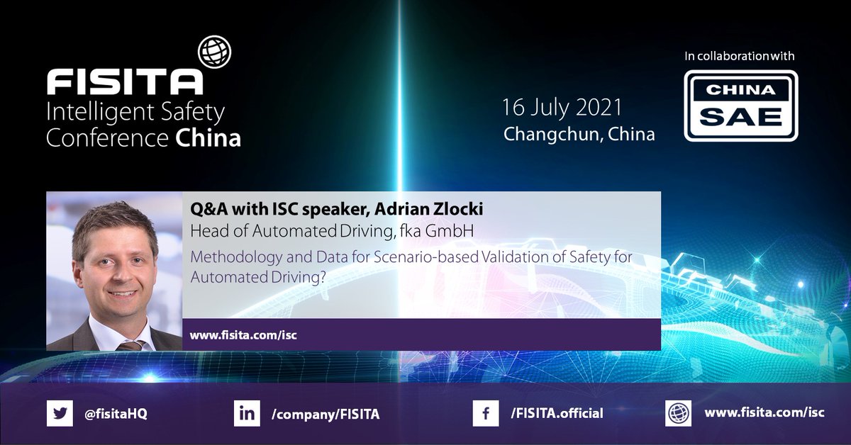 ISC Q&amp;A: Dr. Adrian Zlocki <a href="/fka_de/">fka GmbH</a> discusses scenario-based validation of safety for automated driving: fisita.com/post/scenario-… #automotive #software #safety