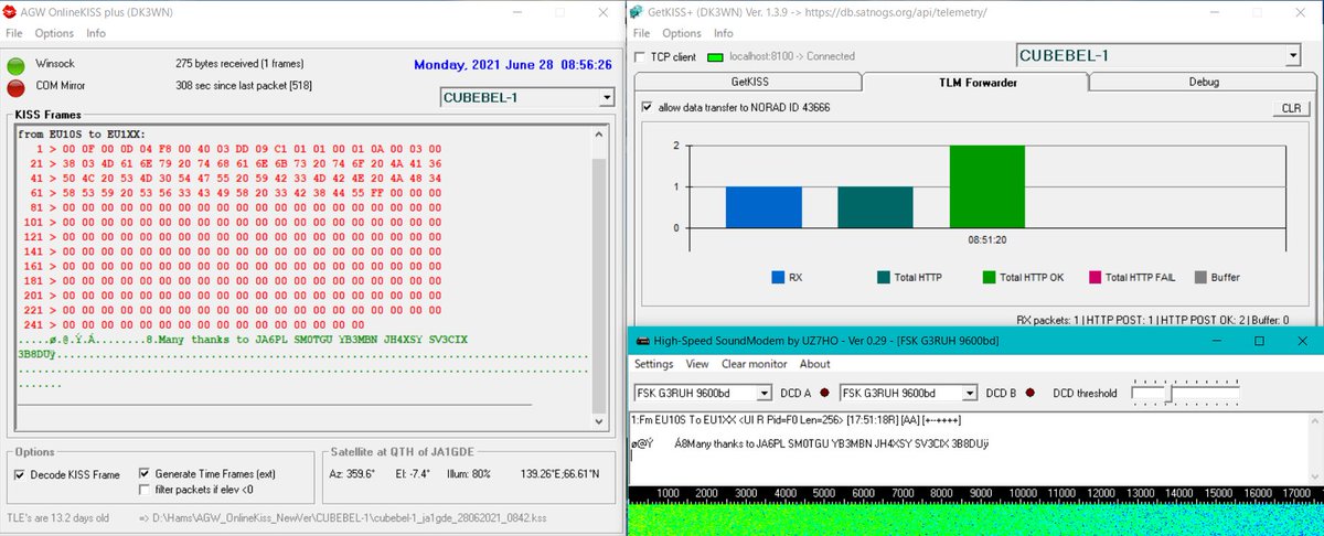 JA1GDE's tweet photo. GE ALL,
CubeBel-1 @BsuSat @EU1SAT 08:44 UTC Pass,Over Japan.
1 frame get, https://t.co/HOOfgi1LWE