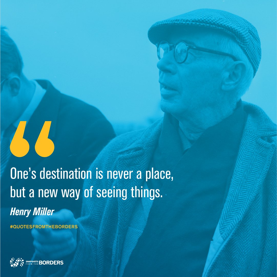 #Quotesfromtheborders

Henry Miller was an American writer and artist. He was known for breaking with existing literary forms and developing a new type of semi-autobiographical novel.

#literature #change #vision