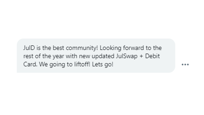 tg_cryptos's tweet photo. Just found this DM from yesterday! 

#CommunityMatters 🔥💎 $JulD

Thanks for the kind words!

👉https://t.co/nleVfUshHq https://t.co/qEbBDFkwk8