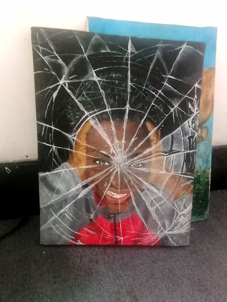 YellowWorld_Org's tweet photo. Some morning artistry to brighten up your Monday from umdwebi wethu @shlobomoyo. Shlobo says he uses art to express himself and speak out on issues that affect youth that include GBV and mental health. Which resonates with the K2C objective to encourage participation through art. https://t.co/QYubYDNVIz