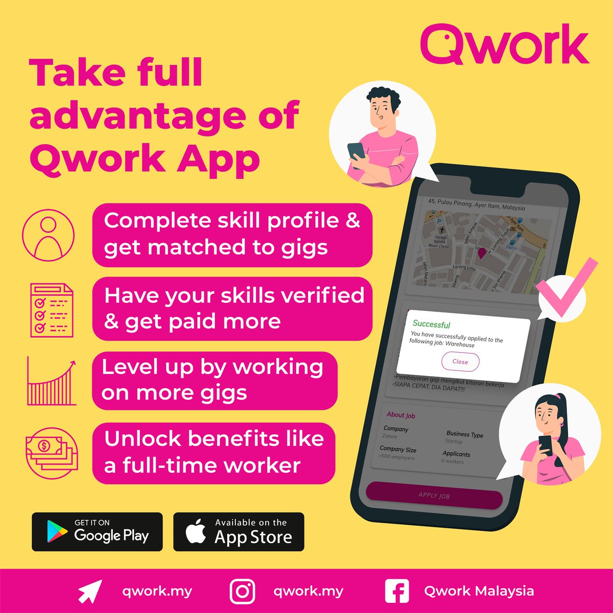 With Qwork App, you can reap all the benefits like a full-time worker: insurance, banking, training opportunities and many more! 😉✨ 

📲✅ Download the app & find gigs today: bit.ly/QworkApp

#NavigatingTheGigEconomy #freelancework #freelancemalaysia #jobmalaysia